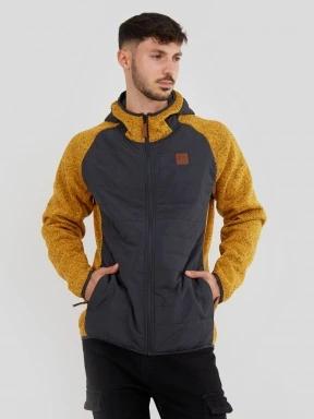 Fundango Obsidian Hybrid Jacket herren fleecepullover braun 1