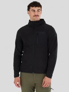 Fundango Nagano Full Zip Hoodie herren hybrid-midlayer Schwarz 1