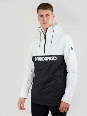 Fundango Salmo Logo Anorak herren regenmantel weiß 1