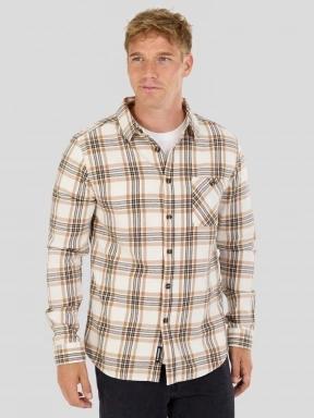 Fundango Harris Shirt herren langarmhemd sand 1