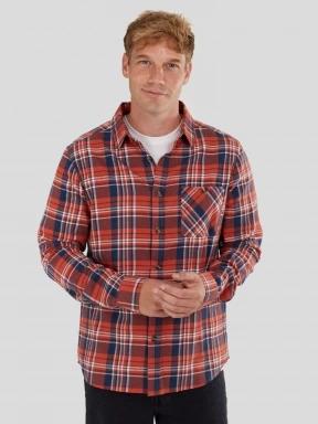 Fundango Harris Shirt herren langarmhemd rot 1