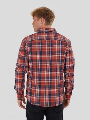 Fundango Harris Shirt herren langarmhemd rot 3