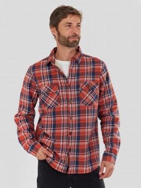 Fundango Roddy Lined Shirt herren hemdjacke rot 1