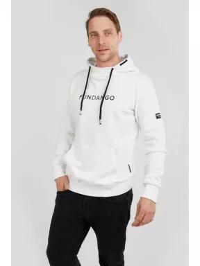 Fundango Hoover Hooded sweatshirt herren kapuzenpullover weiß 1
