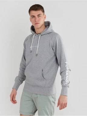 Fundango Talis Hooded Sweatshirt herren kapuzenpullover grau 1