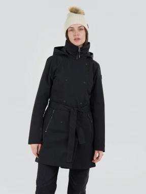 Fundango Charlotte Trenchcoat damen regenmantel Schwarz 1