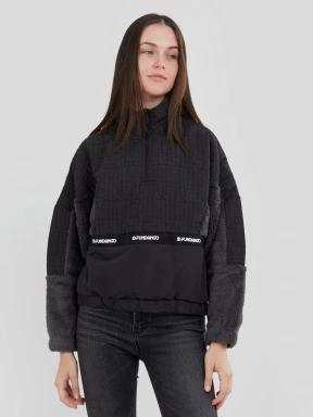 Fundango Calypso Hybrid Pullover damen fleecepullover Schwarz 1