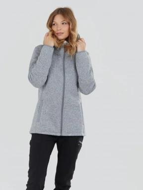 Fundango Ara Fleece Jacket damen fleecepullover grau 1