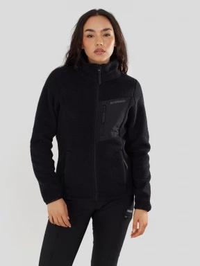 Fundango Shiloh Fleece Jacket damen fleecepullover Schwarz 1