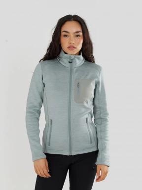 Fundango Antilles Melange Jacket damen fleecepullover grün 1
