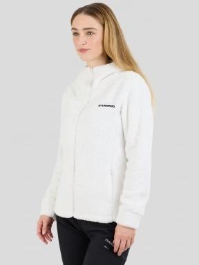 Fundango Zealand Plush Pile Jacket damen fleecepullover weiß 1