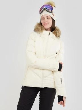 Fundango Elyra Fur Padded Jacket damen gesteppt skijacke weiß 1
