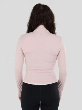 Fundango Flop Zip Up Top damen langarm sport t-shirt rosa 3