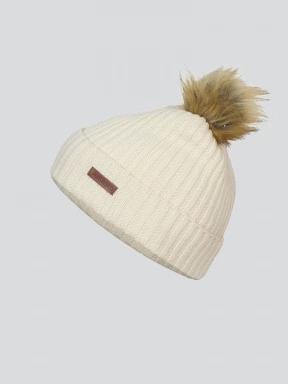 Fundango Merna Beanie damen bommelmütze weiß 1