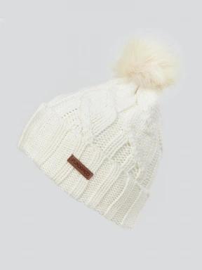 Fundango Renna Beanie damen bommelmütze weiß 1