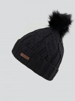 Fundango Renna Beanie damen bommelmütze Schwarz 1