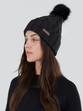 Fundango Renna Beanie damen bommelmütze Schwarz 3