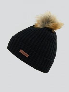 Fundango Merna Beanie damen bommelmütze Schwarz 1