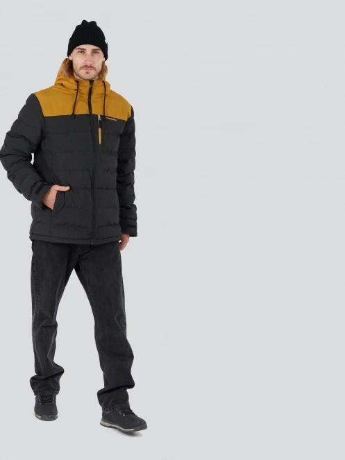 Fundango Passat Padded Jacket herren gesteppt übergangsjacke Schwarz 4