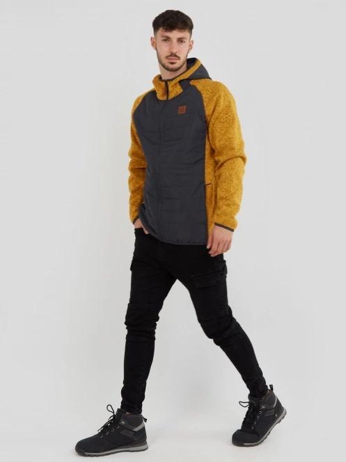 Fundango Obsidian Hybrid Jacket herren fleecepullover braun 4