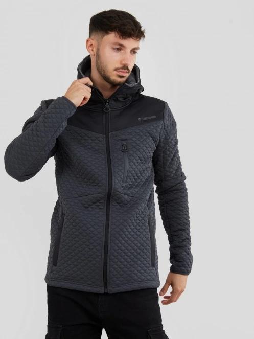 Fundango Ashford Insulated Fleece Jacket herren fleecepullover Schwarz 5