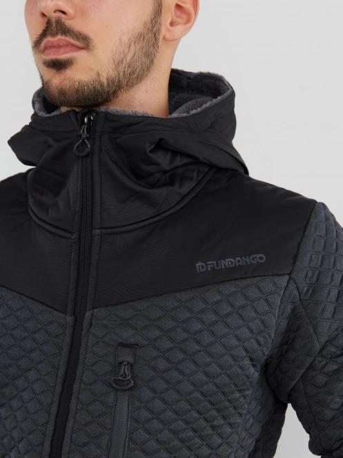 Fundango Ashford Insulated Fleece Jacket herren fleecepullover Schwarz 6