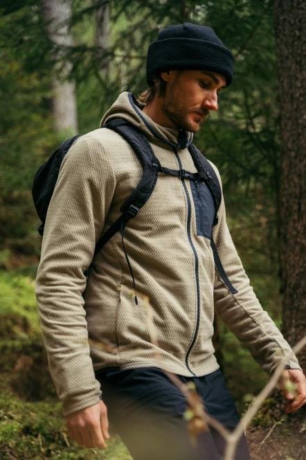 Fundango Nagano Full Zip Hoodie herren hybrid-midlayer sand 10