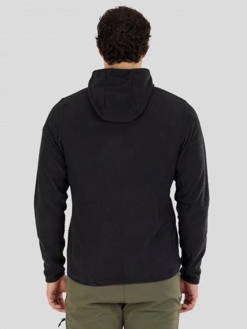 Fundango Nagano Full Zip Hoodie herren hybrid-midlayer Schwarz 3