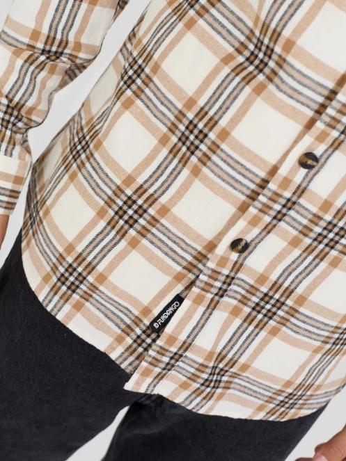 Fundango Harris Shirt herren langarmhemd sand 6