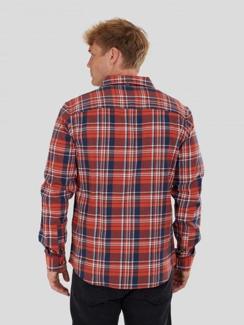 Fundango Harris Shirt herren langarmhemd rot 3