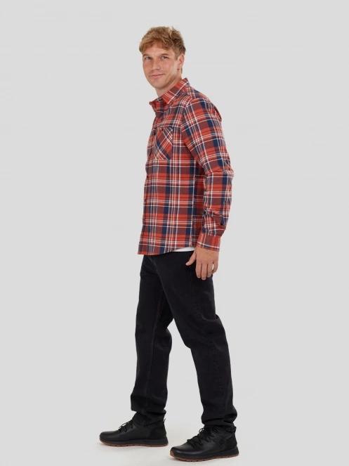 Fundango Harris Shirt herren langarmhemd rot 4