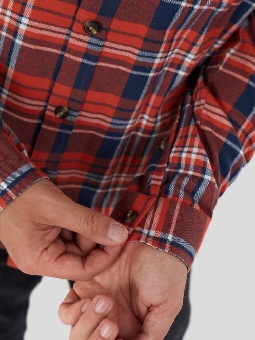 Fundango Harris Shirt herren langarmhemd rot 6