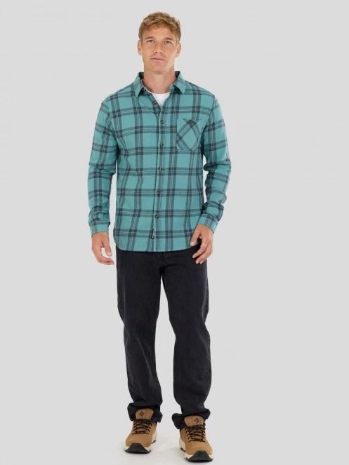 Fundango Harris Shirt herren langarmhemd grün 4