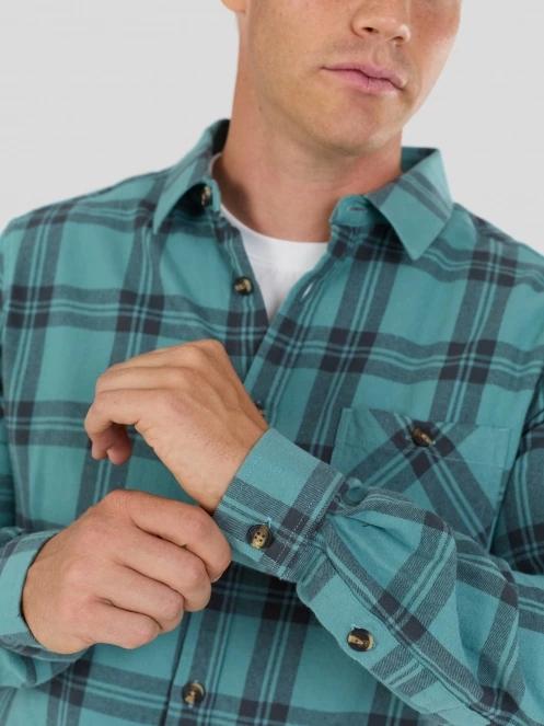 Fundango Harris Shirt herren langarmhemd grün 7