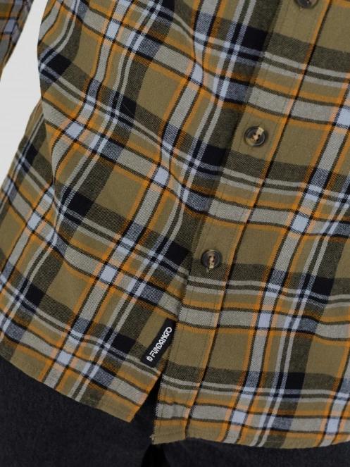 Fundango Harris Shirt herren langarmhemd oliv 5