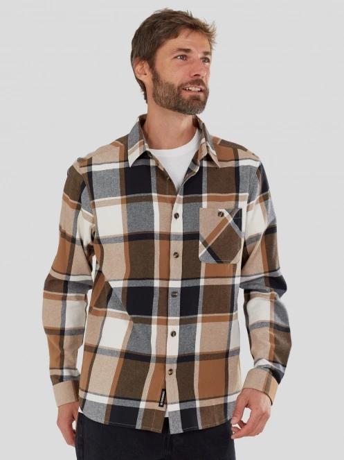 Fundango Harris Shirt herren langarmhemd braun 2