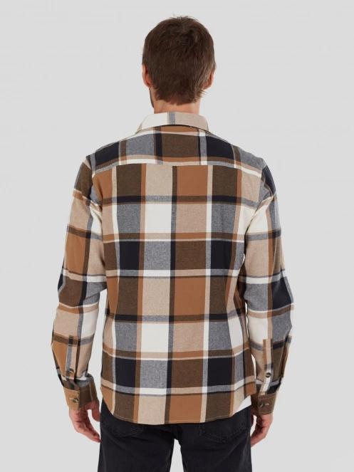 Fundango Harris Shirt herren langarmhemd braun 3