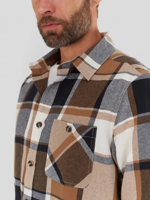 Fundango Harris Shirt herren langarmhemd braun 6