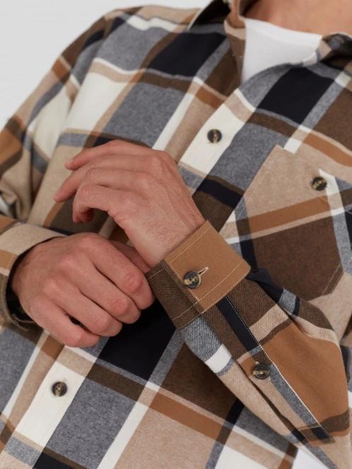 Fundango Harris Shirt herren langarmhemd braun 7