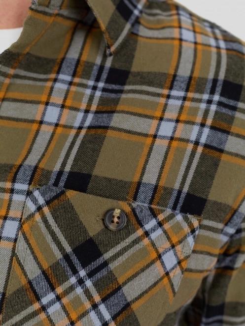 Fundango Harris Shirt herren langarmhemd braun 8