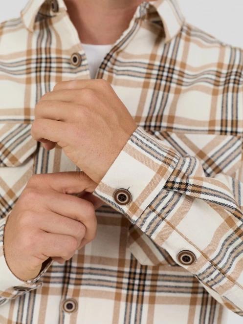 Fundango Roddy Lined Shirt herren hemdjacke sand 8
