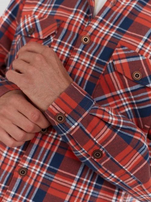 Fundango Roddy Lined Shirt herren hemdjacke rot 7