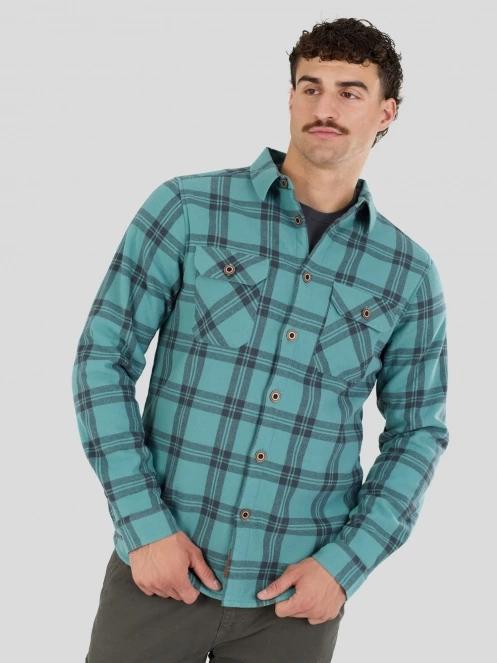 Fundango Roddy Lined Shirt herren hemdjacke grün 2