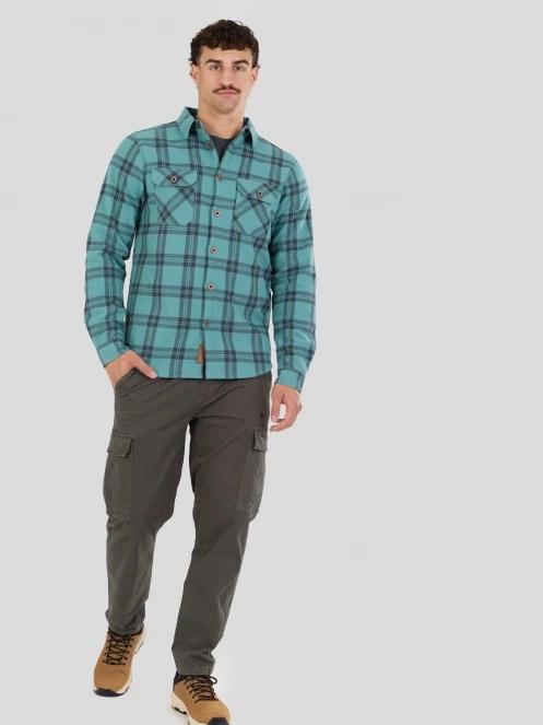 Fundango Roddy Lined Shirt herren hemdjacke grün 4