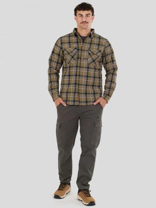 Fundango Roddy Lined Shirt herren hemdjacke oliv 4