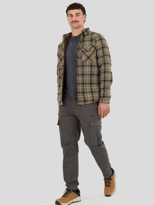Fundango Roddy Lined Shirt herren hemdjacke oliv 5
