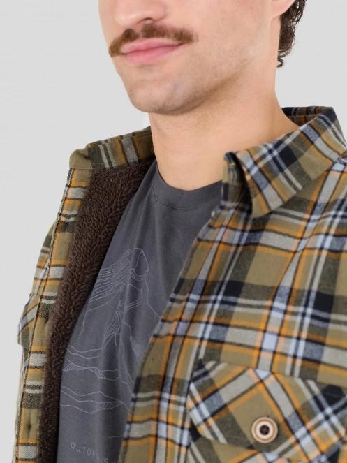 Fundango Roddy Lined Shirt herren hemdjacke oliv 9