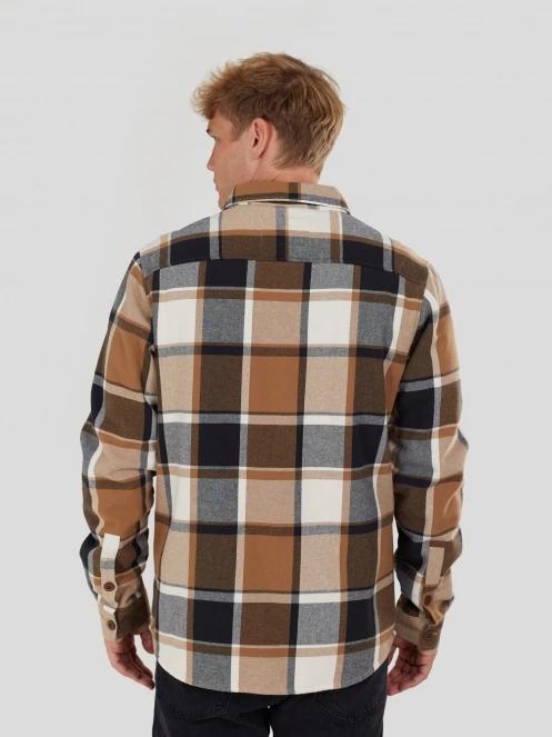 Fundango Roddy Lined Shirt herren hemdjacke braun 3