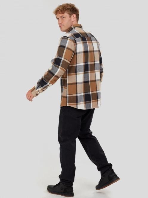 Fundango Roddy Lined Shirt herren hemdjacke braun 4