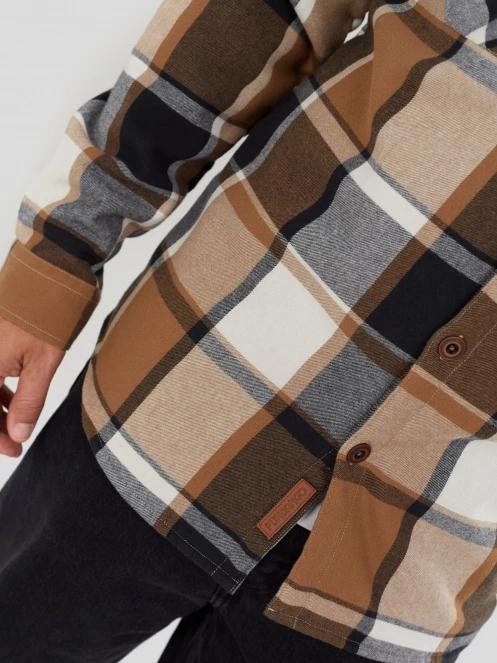 Fundango Roddy Lined Shirt herren hemdjacke braun 8
